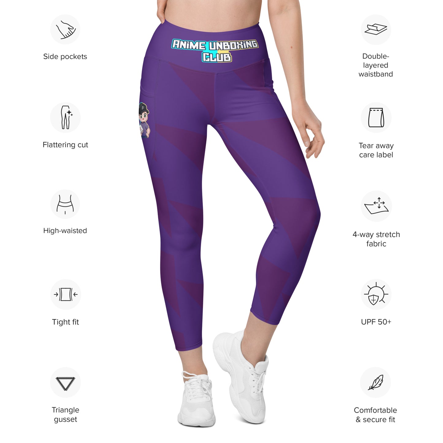 Anime Unboxing Club Leggings with pockets