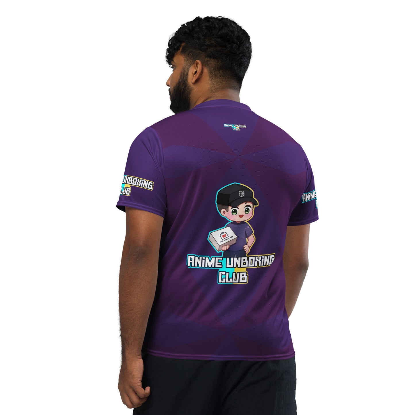 Anime Unboxing Club Recycled unisex sports jersey